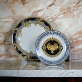 Designer 'Porcelain’ Dinner & Side Plate Options - Introducing our exquisite dinner plates, inspired by the timeless elegance of European Design. Crafted with sophistication and style, these plates are not just dinnerware; they are works of art.
