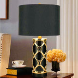 ‘Nelson’ Black & Gold Ceramic Table Lamp