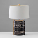 ‘Bertoia’ Black Marble & Gold Brass Table Lamp