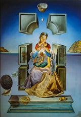 The Madonna of Port Lligat - Painted by Salvador Dali - Circa. 1949. High Quality Polyester Cotton Canvas Print. Ready to be Framed or Mounted. Available in 3 Sizes - Small - Medium or Large.