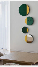 EM Collection - ‘Sinan Mirror Green’ Sculptured Wall Clock 134cm Length