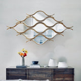 'Arcturus' Mirror Wall Sculpture 100cm Length - Waves of Beauty