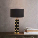 ‘Nelson’ Black & Gold Ceramic Table Lamp