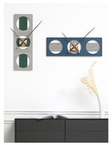 EM Collection - ‘Strauss Grey’ Post Modernist Wall Clock 70cm Length LP