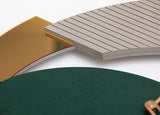 EM Collection - 'Alexandra Green’ Contemporary Wall Clock & Gold Mirror 60cm Length