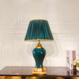 ‘Safdie’ Green & Gold Classical Ceramic Table Lamp