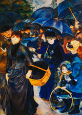 The Umbrellas - Painted by Pierre-Auguste Renoir - Circa. 1880. High Quality Polyester Cotton Canvas Print. Rolled Canvas Available in 3 Sizes - Small, Medium, or Large. Stretched Canvas Option Available in One (1) Large Size - 70cm.