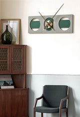 EM Collection - ‘Strauss Grey’ Post Modernist Wall Clock 70cm Length LP