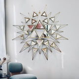 'Lamda' Mirror Wall Sculpture 88cm Diameter - Art Deco Beauty