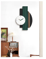 EM Collection - 'Pelli Green’ Abstract Wall Clock 68cm Length