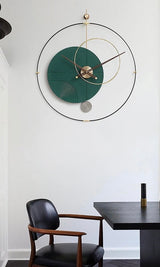 EM Collection - ‘Behrens Green’ Mid Century Modern Wall Clock 80cm Length