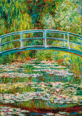 The Japanese Bridge - Painted by Claude Monet - Circa. 1899. High Quality Polyester Cotton Canvas Print. Rolled Canvas Available in 3 Sizes - Small, Medium, or Large. Stretched Canvas Option Available in One (1) Large Size - 70cm x 100cm.