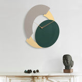 EM Collection - 'Alexandra Green’ Contemporary Wall Clock & Gold Mirror 60cm Length
