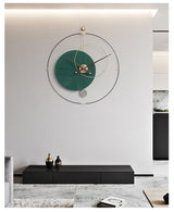 EM Collection - ‘Behrens Green’ Mid Century Modern Wall Clock 80cm Length