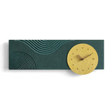 EM Collection - ‘Gehry Green’ Geometric Wall Clock 55cm Length!