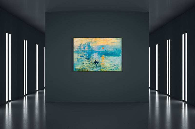 Sunrise Landscape - Painted by Claude Monet - Circa. 1899. High Quality Polyester Cotton Canvas Print. Rolled Canvas Available in 3 Sizes - Small, Medium, or Large. Stretched Canvas Option Available in One (1) Large Size - 70cm x 100cm.