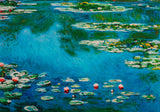 Water Lillies - Painted by Claude Monet - Circa. 1899. High Quality Polyester Cotton Canvas Print. Rolled Canvas Available in 3 Sizes - Small, Medium, or Large. Stretched Canvas Option Available in One (1) Large Size - 70cm x 100cm.