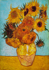 Golden Sunflowers - Painted by Vincent Van-Gogh - Circa. 1888. High Quality Polyester Cotton Canvas Print. Ready to be Framed or Mounted. Available in One Large Size. 70cm X 100cm. Stretched Canvas Option Available in One (1) Large Size. 70cm X 100cm.