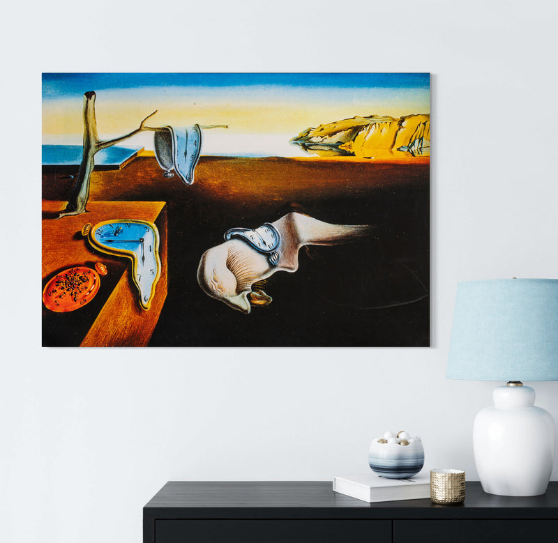 The Persistence of Memory - Painted by Salvador Dali - Circa. 1931. High Quality Polyester Cotton Canvas Print. Ready to be Framed or Mounted. Available in 3 Sizes - Small - Medium or Large.