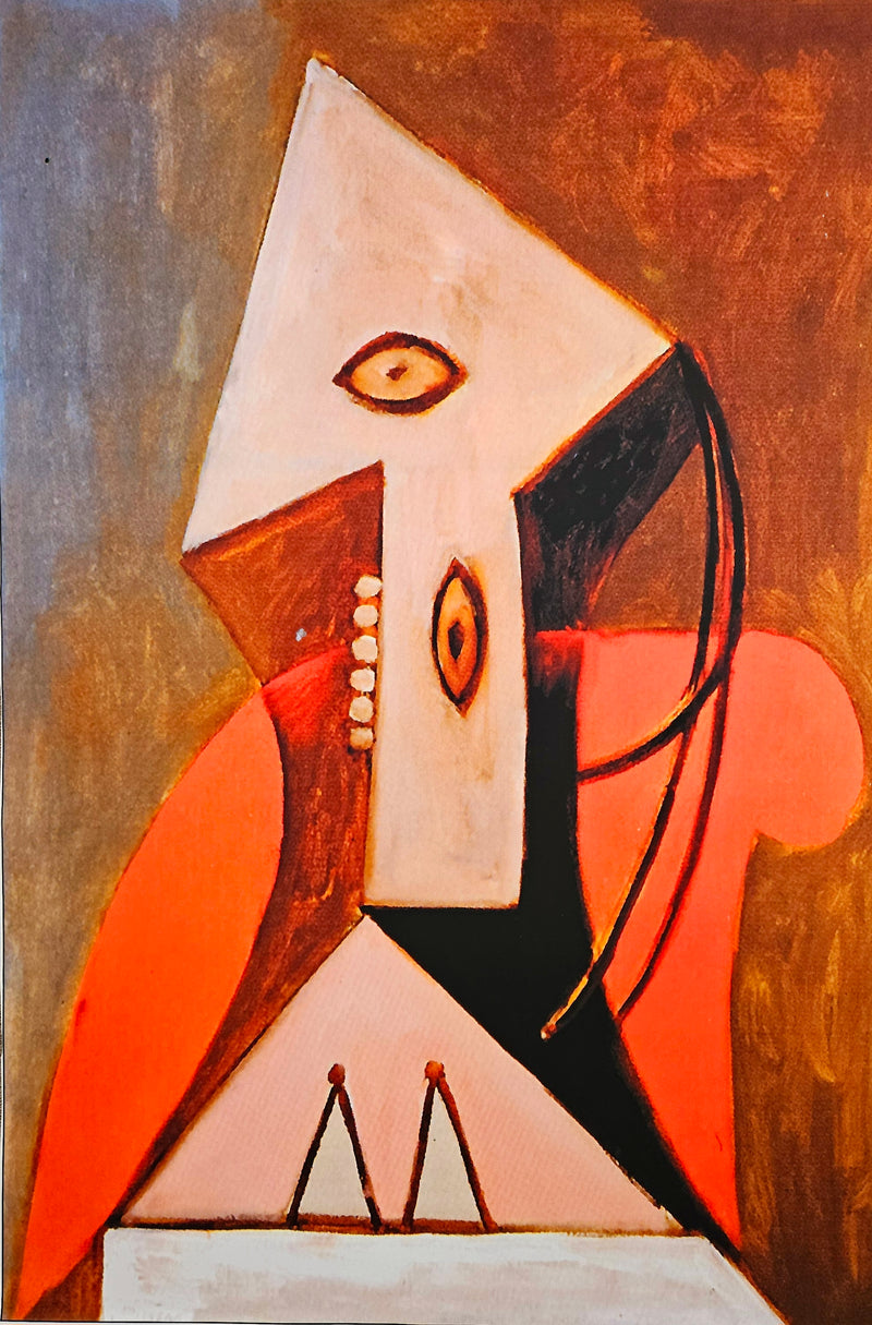 Woman in Red Armchair- Painted by Pablo Picasso - Circa. 1922. High Quality Polyester Cotton Canvas Print. Ready to be Framed. Available in One Large Size. 60cm X 90cm.