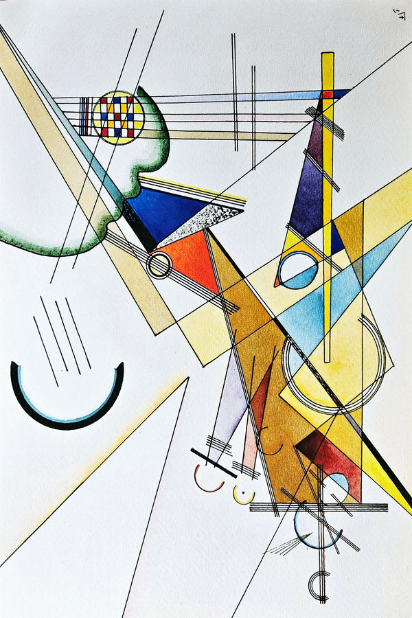 Gewebe - Painted by Wassily Kandinsky Circa. 1923. High Quality Polyester Cotton Canvas Print. Ready to be Framed. Available in One Large Size. 40cm X 60cm.