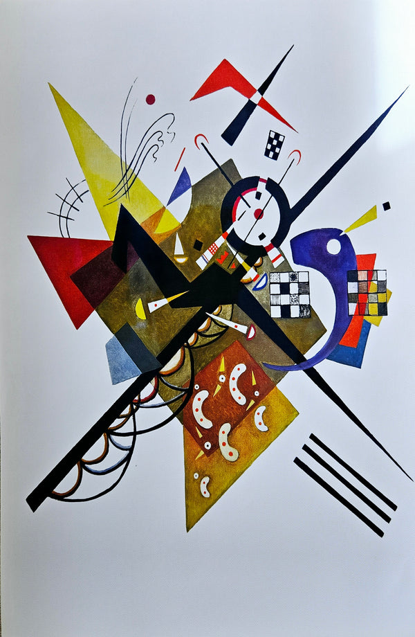 On White II - Painted by Wassily Kandinsky - Circa. 1923. High Quality Polyester Cotton Canvas Print. Ready to be Framed. Available in One Size. 40cm X 60cm.