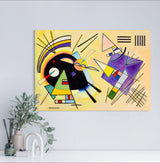 Blue Violet - Painted by Wassily Kandinsky - Circa. 1923. High Quality Polyester Cotton Canvas Print. Ready to be Framed. Available in Two Sizes - 40cm X 60cm & 70cm x 100cm.