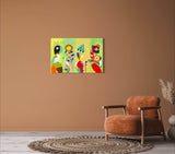 Las Musas Work of Art - Painted by Wassily Kandinsky - Circa. 1925. High Quality Polyester Cotton Canvas Print. Ready to be Framed. Available in One Large Size. 60cm X 90cm.