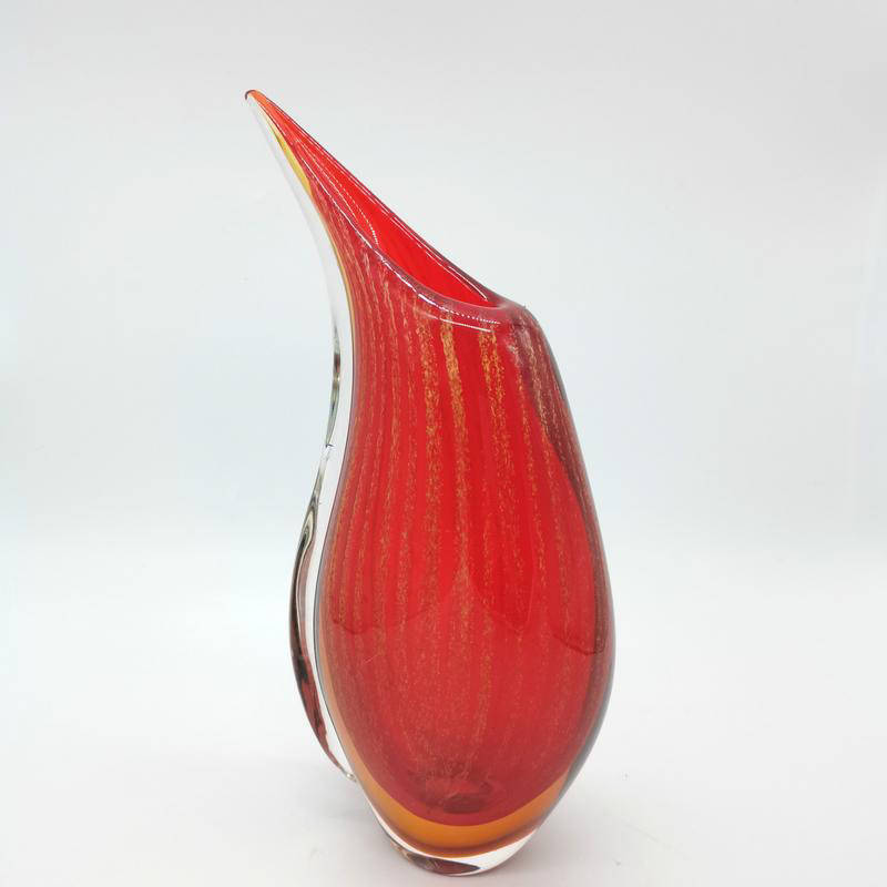 Art Deco “Buste de Femme” Hand Blown Murano Style Glass Sculptured Flower Vase - Inspired by Pablo Picasso Cubist Design - 32cm Height