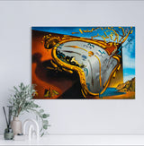 Morphed Timepiece - Painted by Salvador Dali - Circa. 1931. High Quality Polyester Cotton Canvas Print. Rolled Canvas Available in 3 Sizes - Small, Medium, or Large. Stretched Canvas Option Available in One (1) Large Size - 70cm x 100cm.