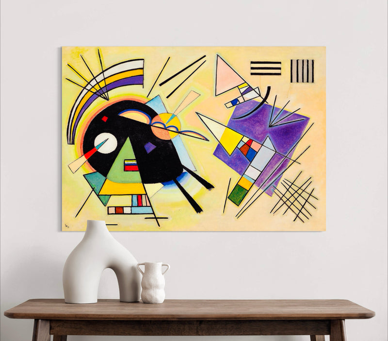 Blue Violet - Painted by Wassily Kandinsky - Circa. 1923. High Quality Polyester Cotton Canvas Print. Ready to be Framed. Available in Two Sizes - 40cm X 60cm & 70cm x 100cm.