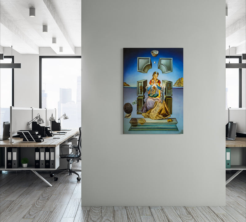 The Madonna of Port Lligat  - Painted by Salvador Dali - Circa. 1949. High Quality Polyester Cotton Canvas Print. Ready to be Framed or Mounted. Available in 3 Sizes - Small - Medium or Large.