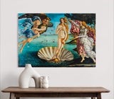 Birth of Venus - Painted by Sandro Botticelli - Circa. 1486. High Quality Polyester Cotton Canvas Print. Rolled Canvas Available in 3 Sizes - Small, Medium, or Large. Stretched Canvas Option Available in One (1) Large Size - 70cm x 100cm.