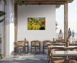 Tiger in a Tropical Storm - Painted by Henri Rousseau - Circa. 1891. High Quality Polyester Cotton Canvas. Ready to be Framed or Mounted. Available in One Large Size. 70cm X 100cm. Stretched Canvas Option Available in One (1) Large Size - 70cm x 100cm.