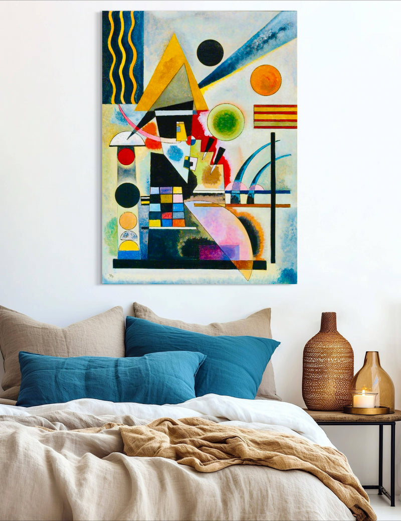 Swinging or Shaking - Painted by Wassily Kandinsky - Circa. 1925. High Quality Polyester Cotton Canvas Print. Ready to be Framed. Available in Two Sizes - 40cm X 60cm & 70cm x 100cm.