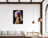 Girl with a Pearl Earring - Painted by Johannes Vermeer - Circa. 1665. High Quality Polyester Cotton Canvas Print. Rolled Canvas Available in 3 Sizes - Small, Medium, or Large. Stretched Canvas Option Available in One (1) Large Size - 70cm x 100cm.