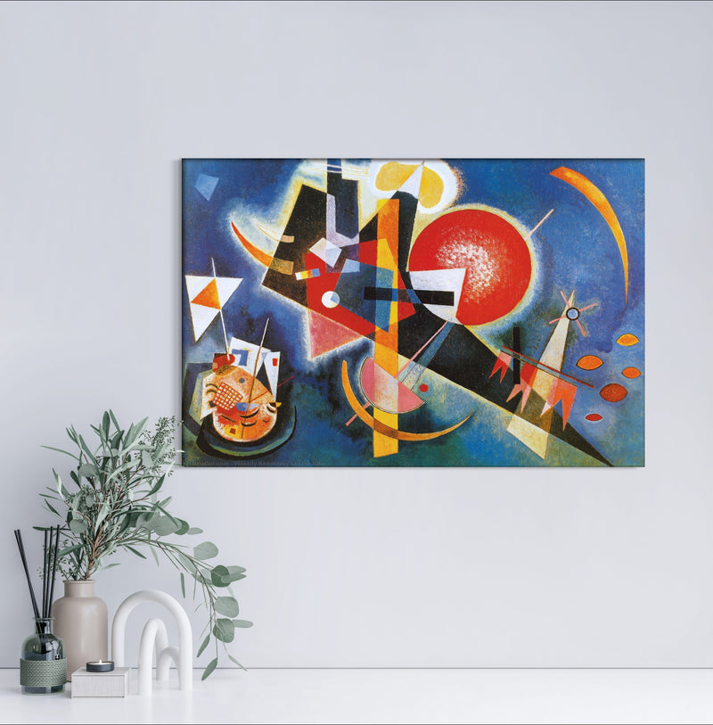 In Blue - Painted by Wassily Kandinsky- Circa. 1925. High Quality Polyester Cotton Canvas Print. Ready to be Framed or Mounted. Available in One Large Size. 60cm X 90cm.