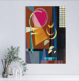 Sharp Quite - Painted by Wassily Kandinsky - Circa. 1927. High Quality Polyester Cotton Canvas Print. Ready to be Framed. Available in Two Sizes - 40cm X 60cm & 70cm x 100cm.