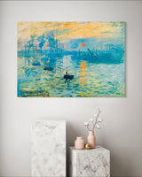 Sunrise Landscape - Painted by Claude Monet - Circa. 1899. High Quality Polyester Cotton Canvas Print. Rolled Canvas Available in 3 Sizes - Small, Medium, or Large. Stretched Canvas Option Available in One (1) Large Size - 70cm x 100cm.