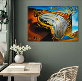 Morphed Timepiece - Painted by Salvador Dali - Circa. 1931. High Quality Polyester Cotton Canvas Print. Rolled Canvas Available in 3 Sizes - Small, Medium, or Large. Stretched Canvas Option Available in One (1) Large Size - 70cm x 100cm.