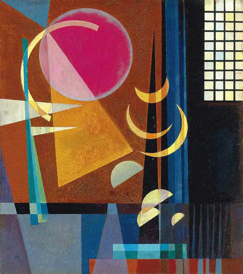 Sharp Quite - Painted by Wassily Kandinsky - Circa. 1927. High Quality Polyester Cotton Canvas Print. Ready to be Framed. Available in Two Sizes - 40cm X 60cm & 70cm x 100cm.