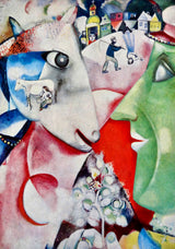 I and The Village - Painted by Marc Chagall - Circa. 1911. High Quality Polyester Cotton Canvas Print. Ready to be Framed or Mounted. Available in One Large Size. 70cm X 100cm. Stretched Canvas Option Available in One (1) Large Size - 70cm x 100cm.