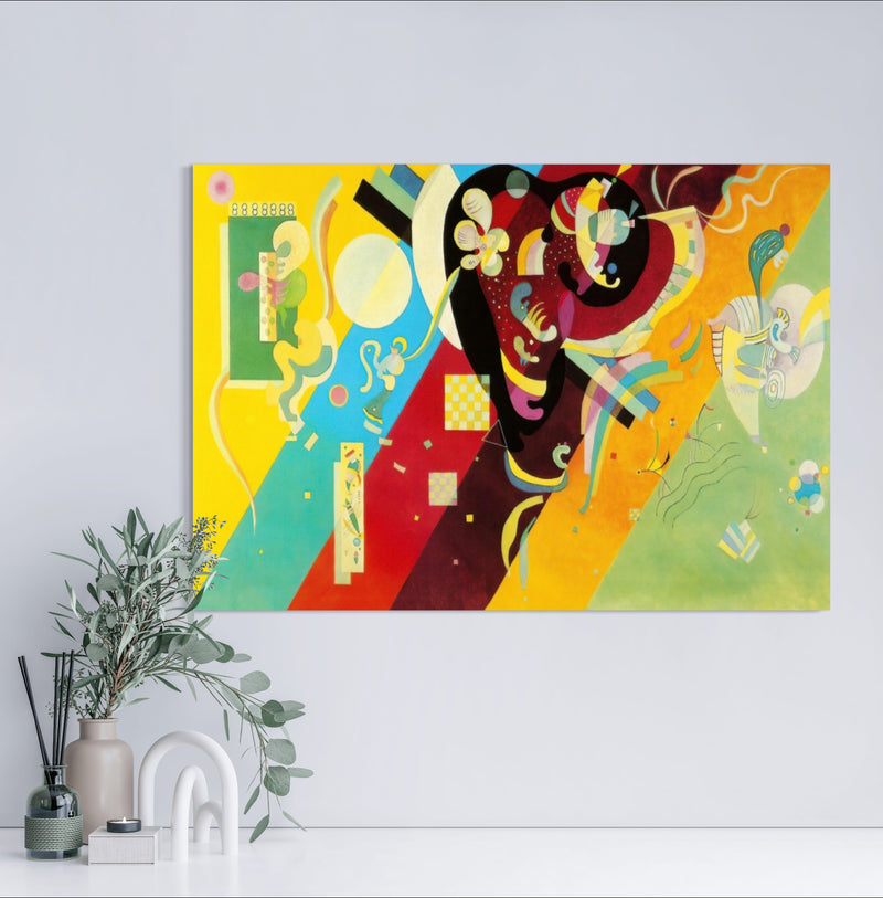 Composition IX - Painted by Wassily Kandinsky - Circa. 1936. High Quality Polyester Cotton Canvas Print. Ready to be Framed. Available in Two Sizes - 40cm X 60cm & 70cm x 100cm.