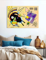 Blue Violet - Painted by Wassily Kandinsky - Circa. 1923. High Quality Polyester Cotton Canvas Print. Ready to be Framed. Available in Two Sizes - 40cm X 60cm & 70cm x 100cm.