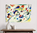 Abstract Watercolor - Painted by Wassily Kandinsky - Circa. 1910. High Quality Polyester Cotton Canvas Print. Ready to be Framed. Available in Two Sizes - 40cm X 60cm & 70cm x 100cm.