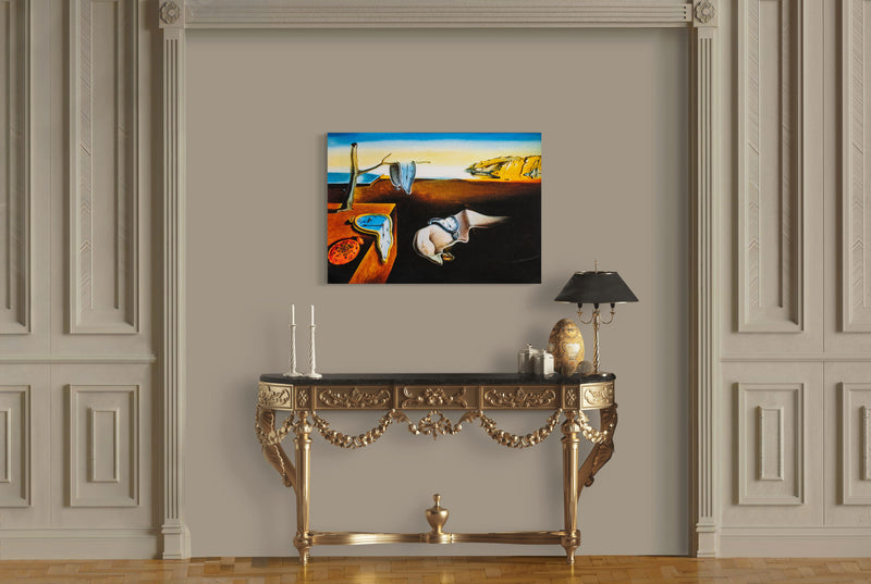 The Persistence of Memory - Painted by Salvador Dali - Circa. 1931. High Quality Polyester Cotton Canvas Print. Ready to be Framed or Mounted. Available in 3 Sizes - Small - Medium or Large.