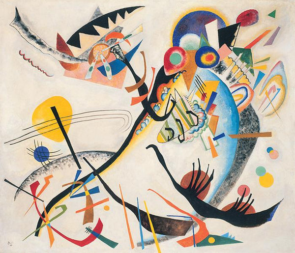 Blue Segment - Painted by Wassily Kandinsky - Circa. 1921. High Quality Polyester Cotton Canvas Print. Ready to be Framed. Available in Two Sizes - 40cm X 60cm & 70cm x 100cm.