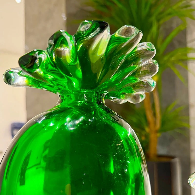 Art Deco “Sublime” Glass Sculptured Flower Vase - Inspired Design by Tiffany - 34cm Height. Bold & Beautiful.