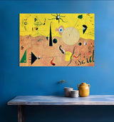 Catalan Landscape - Painted by Joan Miro - Circa. 1924. High Quality Polyester Cotton Canvas Print. Ready to be Framed or Mounted. Available in One Large Size. 70cm X 100cm. Stretched Canvas Option Available in One (1) Large Size - 70cm x 100cm.