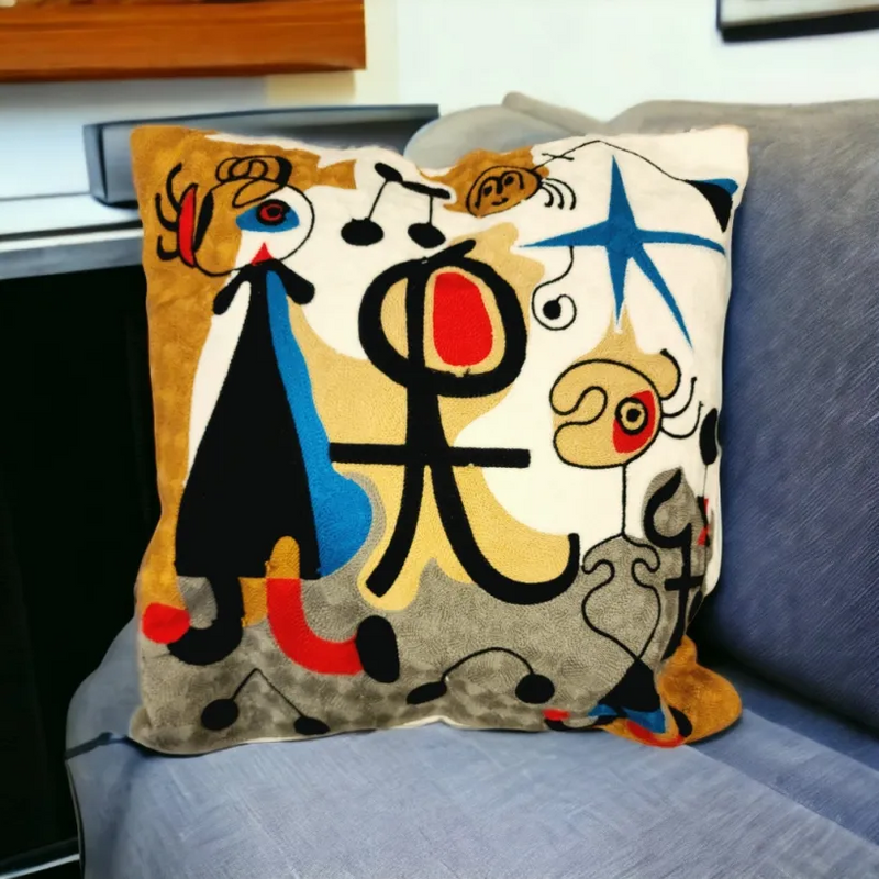 EMBROIDED Premium Cushion Covers (PICASSO Collection) - 6 Gorgeous Picasso Inspired Cushion Covers to Select From. Standard 45cm Cushion Size.